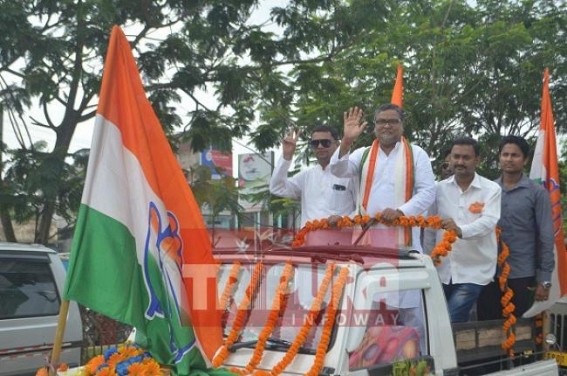Congress kicks off bike rally in support of West Tripura candidate Subal Bhowmik